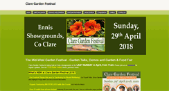 Desktop Screenshot of claregardenfestival.com